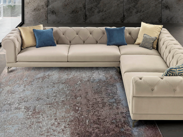 RUBINO - Corner tufted fabric sofa by CASA +39 - view 2